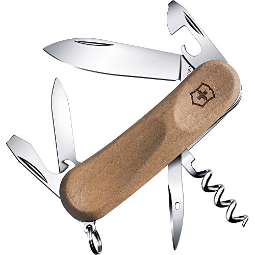 Victorinox Holz Taschenmesser Evolution Wood 10 (11 Funktionen, Nussba
