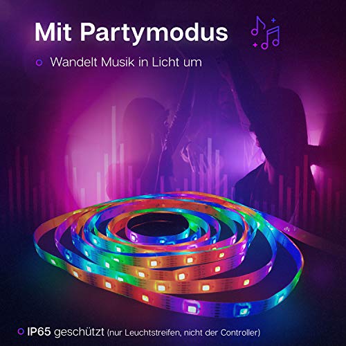 Cololight Taśma świetlna LED 30 – RGB, WLAN, kompatybilna z Apple Homekit, Alexa, Google Home, każda dioda LED inny kolor (30 diod LED na metr, zestaw startowy 2 m) - obrazek 6