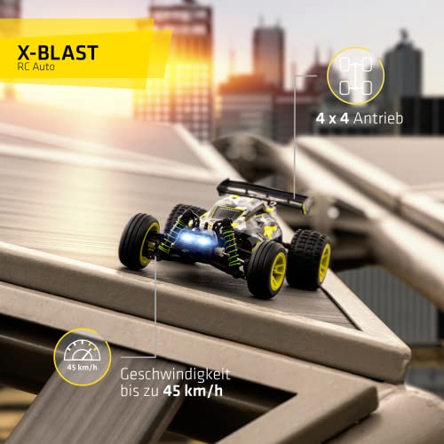 OVERMAX X-Blast zdalnie sterowany samochód RC Car, 4x4, prędkość 45 kmh, zasięg 100 m, oświetlenie LED, niezależne zawieszenie, duże wymiary pojazdu - obrazek 7
