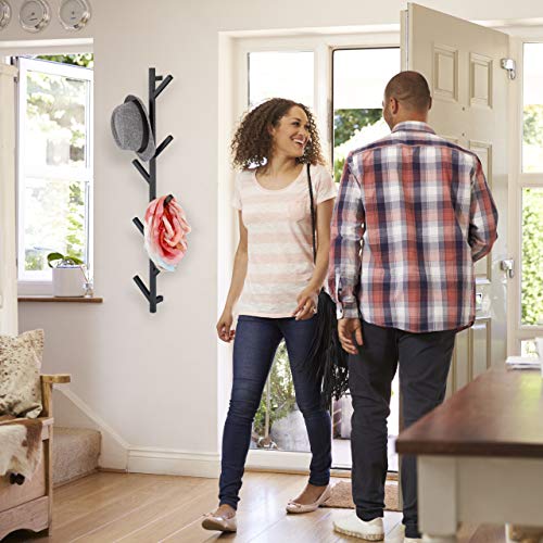 Relaxdays Garderoba ścienna z 8 haczykami, zajmuje mało miejsca, dekor - obrazek 6