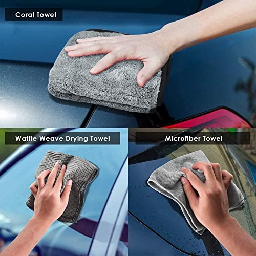 Ruisy zestaw 9 szczotek do czyszczenia samochodu, szczotka do czyszczenia felg z mikrofibry - obrazek 4