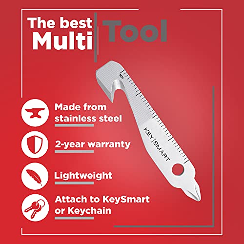 KeySmart Multitool - wielofunkcyjne narzędzie do kluczy 5 w 1 z obcinaczem do pudełek, podważaniem, krzyżakiem i śrubokrętem z płaskim łbem - obrazek 6
