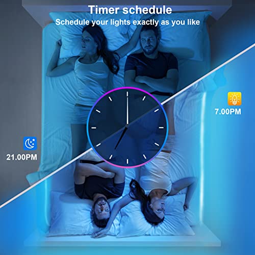 Taśma LED 10 m, Auplf Symphony LED Strip wodoodporna IP65 ultra długa taśma LED Bluetooth LED Light Strip Music Sync, sterowanie aplikacją i pilot zdalnego sterowania na podczerwień do dekoracji sypialni, na imprezę - obrazek 3