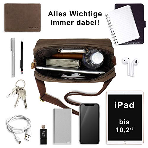 ROYALZ 'Idaho' nowoczesna mała torba na ramię męska skórzana torebka m - obrazek 3