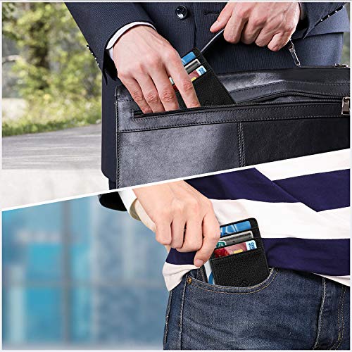 FINTIE Smukły minimalistyczny portfel do przedniej kieszeni, blokowani - obrazek 4