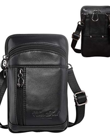 Męskie skórzane torby na ramię, małe kabury na telefon komórkowy, tore