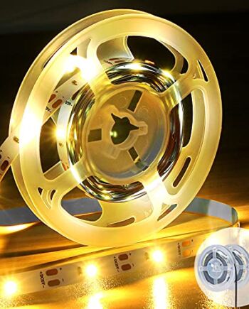 Taśma świetlna LED, ciepła biel, 6 m, 180 diod LED, listwa świetlna USB, 5 V do kuchni, sypialni, telewizora, lustra, szafki, lustra, dekoracji domu, dekoracji na imprezę itp. [2 x 3 m)