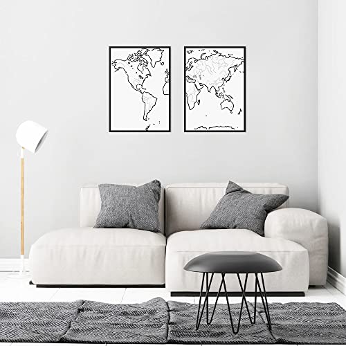 Ramka na zdjęcia w formacie A2, klasyczna, czarna aluminiowa ramka z certyfikatem ze szkłem akrylowym, poziome i pionowe formaty, do dekoracji ścian i domu, zestaw 2 sztuk - obrazek 2