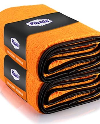 Filzada® 2X Orange Giant XXL (60 x 90 cm) - ściereczka z mikrofibry samochodowej - wyjątkowo miękka mikrofibra - niewiarygodnie chłonna i nie pozostawiająca kłaczków - ściereczka do polerowania samochodu do profesjonalnej pielęgnacji samochodu