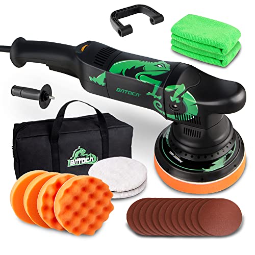 BATOCA 700W Auto Polerka Mimośrodowa,6 Prędkości Zmienna Prędkość,Losowa Ścieżka 21mm,Polerka Rotacyjna,Szlifierka i Polerka,Bogate Akcesoria,Personalizacja (1000-3800 obr/min, Średnica Tarczy 150mm)