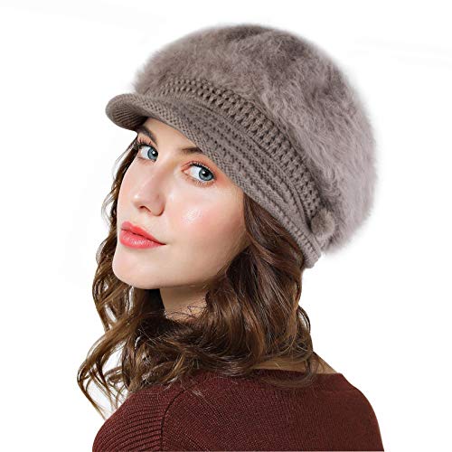 Czapka z daszkiem gazeciarz czapka dla kobiet gruba polarowa podszewka - obrazek 7