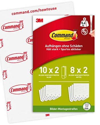 Command Zestaw pasków do zawieszania obrazów, bez uszkodzeń, wiszące w