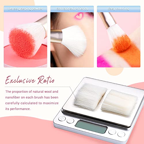 Jessup 25 profesjonalnych pędzli do makijażu, do podkładu, cieni do po - obrazek 8