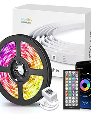 Taśma LED 15 m (2 x 7,5 m), Bluetooth RGB LED, zmiana kolorów, łańcuch świetlny LED z pilotem na podczerwień i aplikacją, 16 mln kolorów, synchronizacja z muzyką, 5050 RGB LED do sypialni