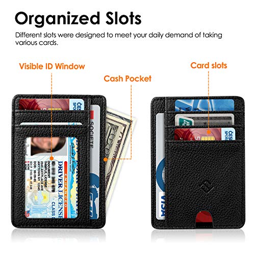 FINTIE Smukły minimalistyczny portfel do przedniej kieszeni, blokowani - obrazek 8