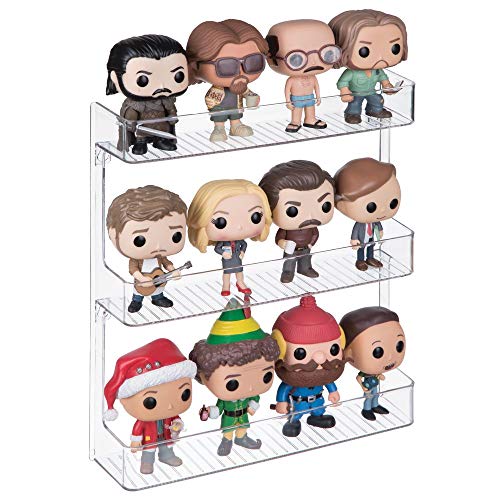 mDesign Naścienna półka na lakier do paznokci - uchwyt na kosmetyki do łazienki - przechowywanie leków z tworzywa sztucznego - przezroczysta - obrazek 4