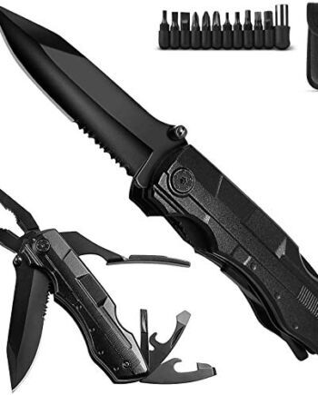 ORSIFOW Wielofunkcyjny scyzoryk 13 w 1, z otwieraczem do puszek, otwieracz do butelek, nóż składany i śrubokręt, wielofunkcyjny scyzoryk na kemping, wędrówki
