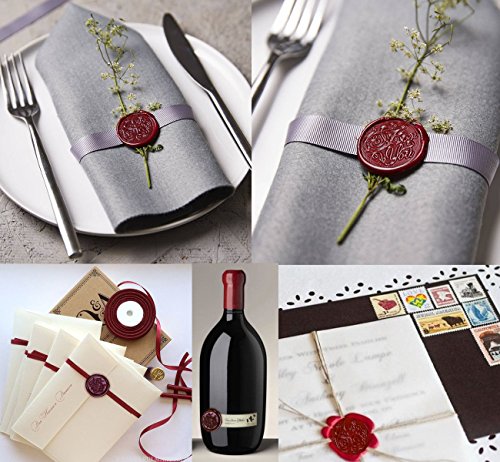 Absofine Zestaw do lakowania, pieczęci i wosk, styl vintage, z łyżką i świeczkami, w pudełku prezentowym - obrazek 4