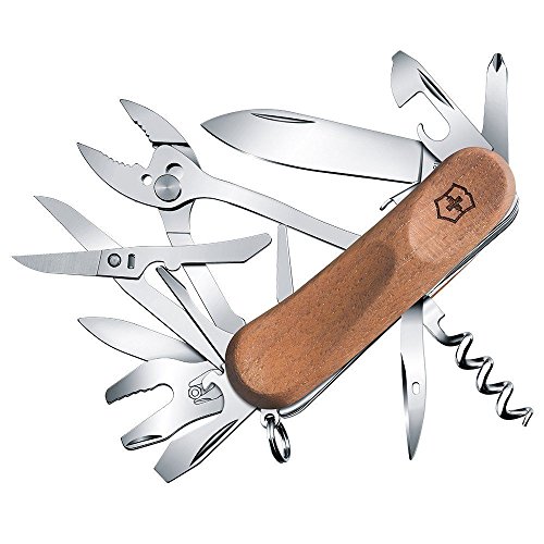 Victorinox 25221S63 Evolution Wood S557 scyzoryk szwajcarski armia wielofunkcyjna, 19 funkcji, ostrze, ergonomiczne wagi, drewno, średnia/50 mm
