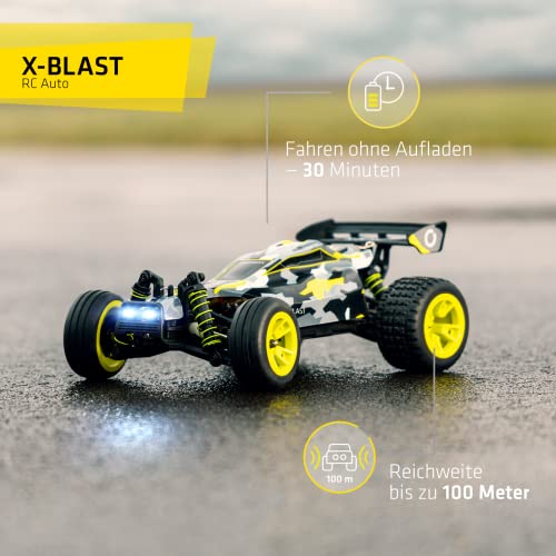 OVERMAX X-Blast zdalnie sterowany samochód RC Car, 4x4, prędkość 45 kmh, zasięg 100 m, oświetlenie LED, niezależne zawieszenie, duże wymiary pojazdu - obrazek 5