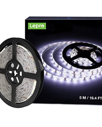 LE Taśma LED 12 V 5 m samoprzylepna, IP65, wodoodporna, 300 sztuk 2835 LED, 6000 kelwinów, 1200 lumenów, zimna biel, taśma LED, taśma typu "zrób to sam", elastyczna taśma do wnętrz, kuchni, itp