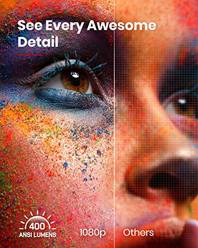 Anker NEBULA przenośny projektor solarny, 1080p, projektor z Dolby Digital Plus, 2 x głośnik 3 W, obsługuje 4K, Android TV, z uchwytem, autofokus, moc akumulatora 3 h, korekcja trapezu, cyfrowy zoom - obrazek 7