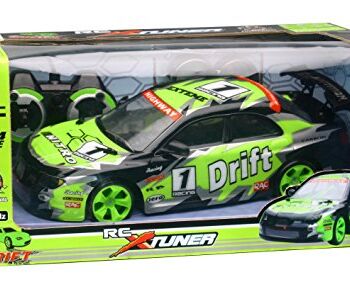 NewRay 88253-SS zdalnie sterowany samochód wyścigowy model z napisem z dodatkowym zestawem opon 1:14 z włókna węglowego, czarny