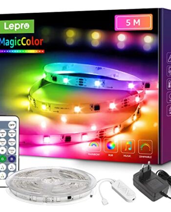 Lepro MagicColor taśma LED 5 m, łańcuch świetlny z pilotem zdalnego st