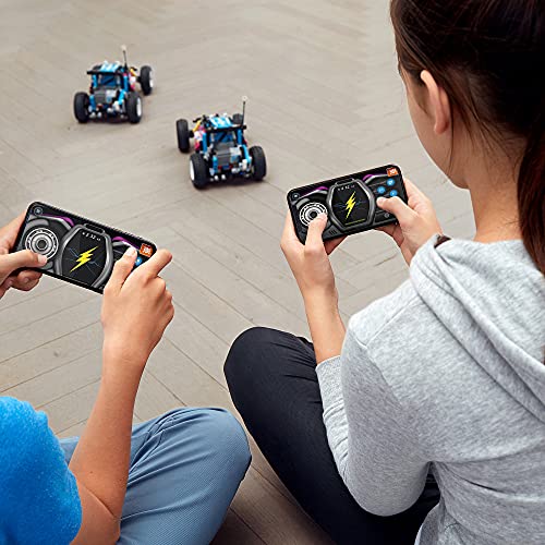 LEGO 42124 Technic Off-Road Buggy, Retro Control + aplikacja zdalnie sterowana zabawka samochód, zestaw modelowy z dźwiękiem, pomysł na prezent dla chłopców i dziewcząt - obrazek 4