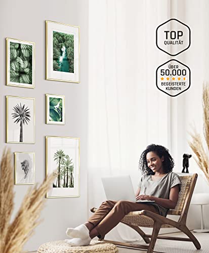 BLCKART Zestaw dwustronnych plakatów klasy premium, motywy natury, dekoracja do salonu, M (4 x A4, 2 x A5), bez ramki, Exotic Dream - obrazek 2