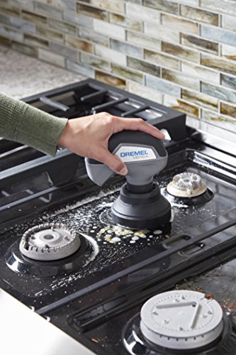 Dremel Versa PC10 zestaw do czyszczenia – bezprzewodowe narzędzie do czyszczenia z 9 wielozadaniowymi tarczami, szczotka szczecinowa i osłona przeciwbryzgowa dla szybszego i łatwiejszego czyszczenia - obrazek 3