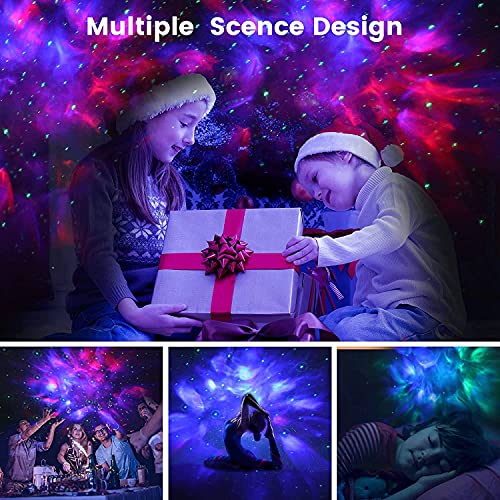 Dasing Projektor LED Galaxis, projektor gwiazd z mgłą, zasilanie bateryjne 2400 mAh, timer, zdalna obsługa i - obrazek 2