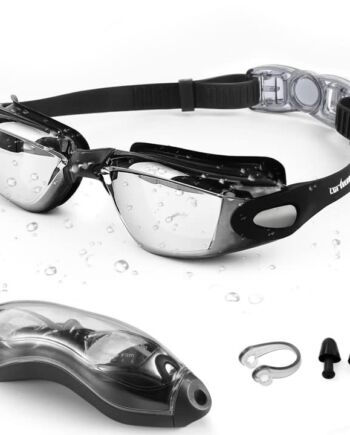 Zerhunt Okulary do pływania dla dorosłych i dzieci, okulary do pływania z ochroną przed parowaniem i ochroną UV, w zestawie zatyczki do uszu i klamry do nosa, dla mężczyzn, kobiet, dziewcząt, chłopców