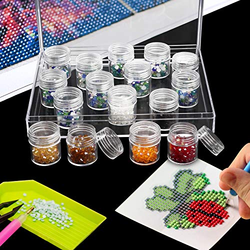 Kurtzy przezroczyste plastikowe pudełko do przechowywania z 30 słoikam - obrazek 2