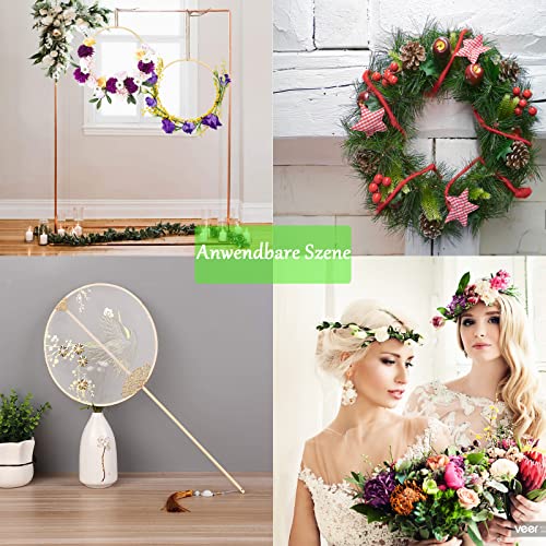 MOJOTIC Drewniane pierścienie do majsterkowania, drewniane pierścienie makramowe, pierścienie do makramy, pierścienie do makramy, pierścienie łapacz snów, zestaw 6 sztuk, 3 rozmiary (10 cm/15 m/20 cm), na wesele, wieniec i rękodzieło typu "zrób to sam" - obrazek 3