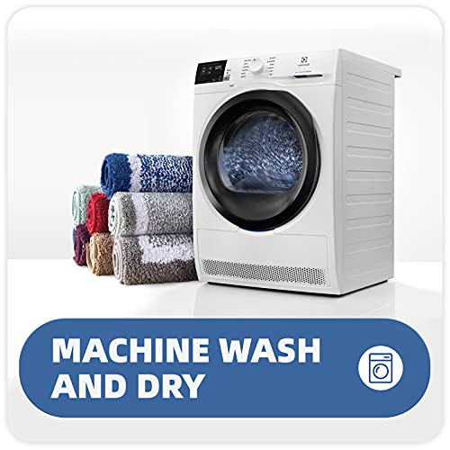 Color&Geometry Dywanik łazienkowy, Antypoślizgowy Mata łazienkowa, Miękki dywanik łazienkowy, Można prać w Pralce, Z Mikrofibry, Absorbujący Dywan do łazienki (Ciemny Niebieski, 40 x 60 cm) - obrazek 2