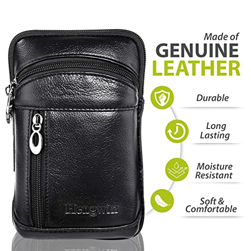 Męskie skórzane torby na ramię, małe kabury na telefon komórkowy, tore - obrazek 7