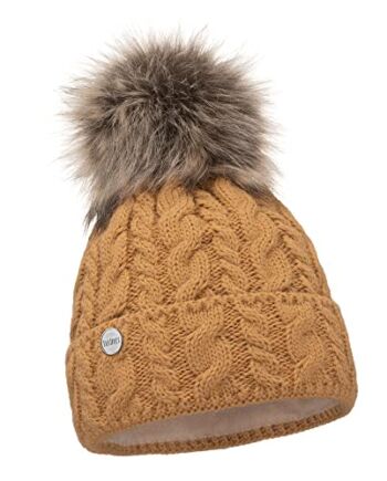 Damska zimowa czapka, ciepła czapka z dzianiny, czapka zimowa z pompon