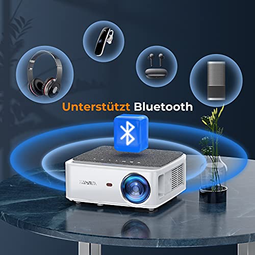 YABER Projektor WiFi Bluetooth 5G, 9500 lumenów, Full HD 1080p, projektor do kina domowego, z 4-punktową korekcją trapezu, obsługuje zoom 4K i 50%, prezentacja PPT, kompatybilny z iOS/Android/PC/Fire Stick - obrazek 6