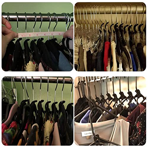 Miniwieszaki na ubrania, 30 sztuk, haczyki łączące, wieszaki na ubrania, złącza haczykowe, mini złącza, do wieszaków na ubrania, oszczędność miejsca w szafie na ubrania (czarne) - obrazek 2