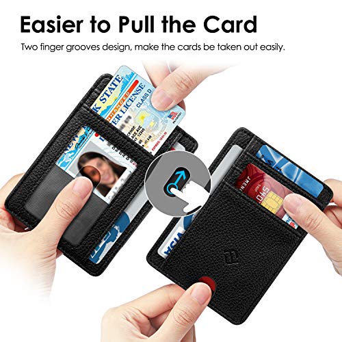 FINTIE Smukły minimalistyczny portfel do przedniej kieszeni, blokowani - obrazek 7