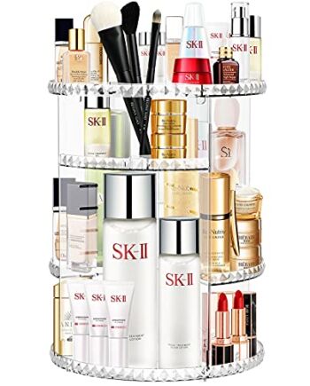 Withosent Make Up Organizer, obrotowa toaletka 360 ° Organizer na kosmetyki, przechowywanie perfum, pielęgnacja skóry Beauty Organizer Make Up Cosmetic Box Accessories do komody Sypialnia Łazienka