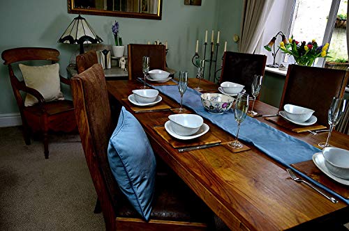 Poszewka na poduszkę z aksamitu w kolorze petrol, matowa, paspelowana, 43 cm x 43 cm. Z luksusowej kolekcji McAlister - obrazek 5