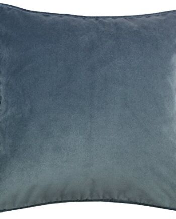 Poszewka na poduszkę z aksamitu w kolorze petrol, matowa, paspelowana, 43 cm x 43 cm. Z luksusowej kolekcji McAlister