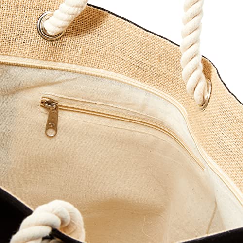 Torba plażowa dla kobiet i mężczyzn, wykonana z wytrzymałego płótna ba - obrazek 3