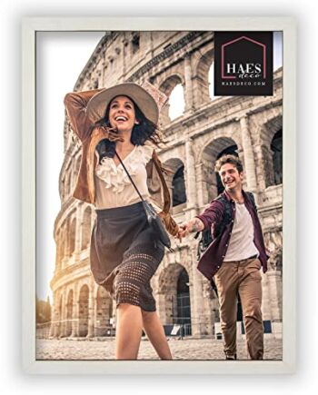 HAES DECO - Drewniana ramka na zdjęcia 30x40 Roma szara - ramka portretowa z mocowaniem na ścianie - wymienna ramka/ramka portretowa - na 1 zdjęcie w formacie 30x40 cm - SP13740