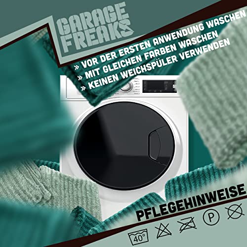 Garage Freaks - Striped Drying Towel - XL sucha ściereczka 50 x 80 cm, 1300 g/m², jasnozielona - bardzo chłonna, hybrydowa ściereczka do osuszania - wysycha samochód, motocykl i rower - obrazek 3