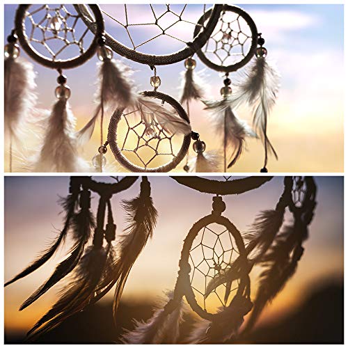 Sntieecr Zestaw 12 sztuk, 6 rozmiarów, drewniane bambusowe, kwieciste obręcze, do samodzielnego wykonania, na wesele, wieniec dekoracyjny, łapacz snów (15/17/20/22/25/30 cm) - obrazek 3