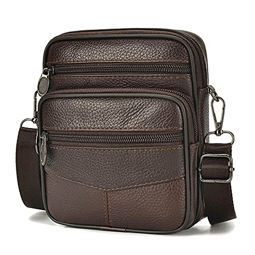 Męska torba na ramię z prawdziwej skóry, torba na pasek, futerał - obrazek 6