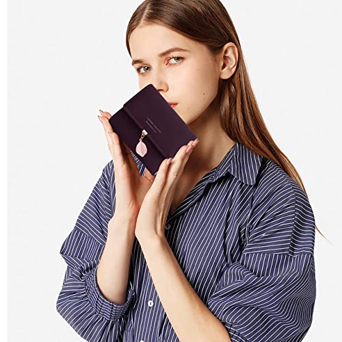 Portfel damski z gładkiej i miękkiej sztucznej skóry, mały i krótki, w - obrazek 2